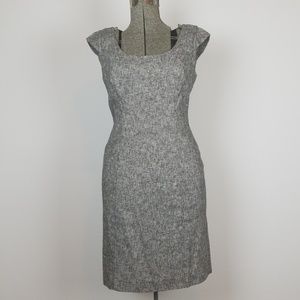Gray Fitted Ann Taylor Wiggle Dress